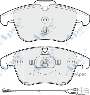 APEC BRAKING Комплект тормозных колодок, дисковый тормоз PAD1668
